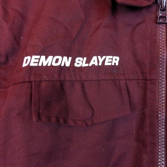 Primitive X Demon Slayer Jacket Men M Red Anime Tanjiro Zip Utility Street Skate - Picture 5 of 16